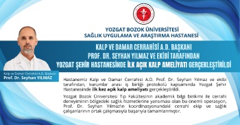 KURUMLAR ARASI İŞ BİRLİĞİ PROTOKOLÜ KAPSAMINDA BAŞARILI AMELİYAT